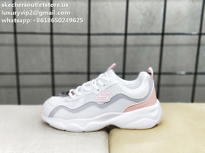 2019SS Skechers D'Lites AIRY Women Low Sneakers 88888201 Cream Pink Logo 35-39
